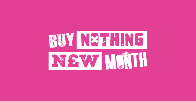 Buy Nothing New Month banner