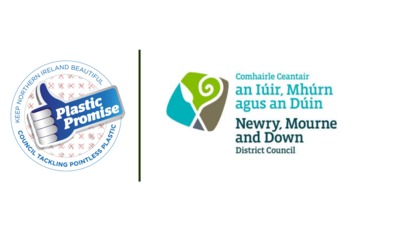 Plastic Promise and Newry, Mourne and Down District Council logos